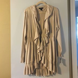 Cardigan with ruffle detail