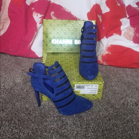 Gianni Bini Shoes - Gianni Bini blue suede heels NWT