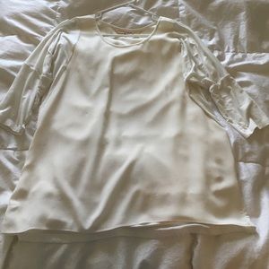 Rebecca Taylor 3/4 sleeve combo blouse sz 4