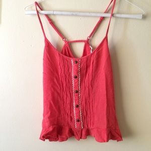 peach tank top w/ buttons!