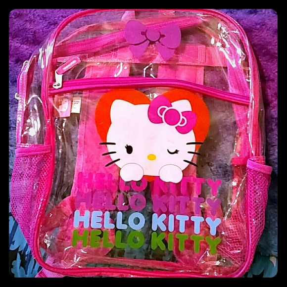 hello kitty clear backpack