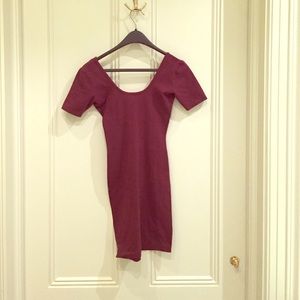 Maroon Figure Tight Body Con