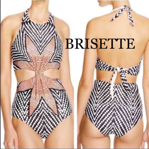 Starfish One Piece Cutout Halter Swimsuit