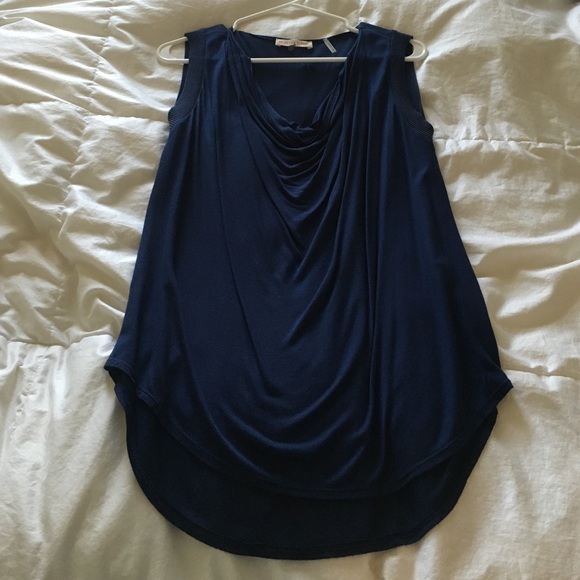 Rebecca Taylor cowl neck sleeveless sz S navy