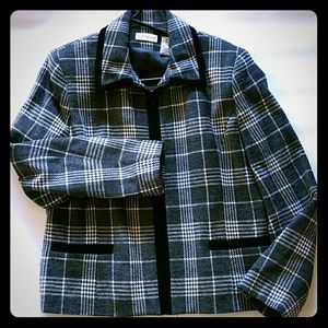 ANN TAYLOR Plaid Wool Blend Jacket Sz. Small