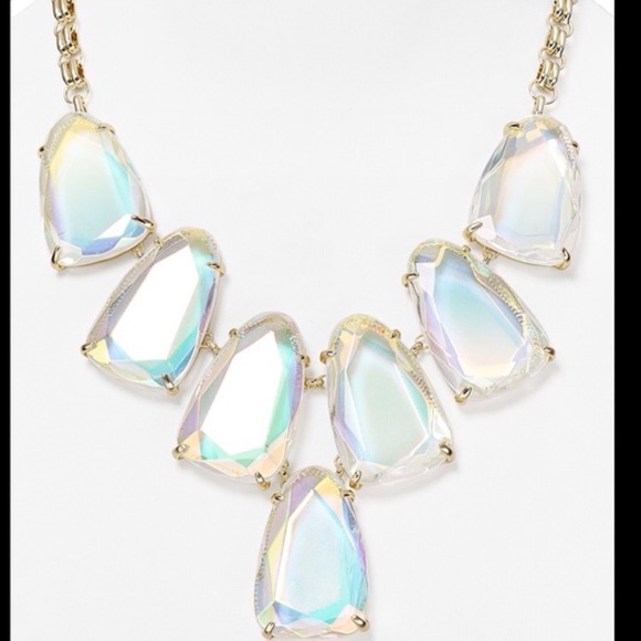 Clear iridescent Harlow Kendra Scott necklace