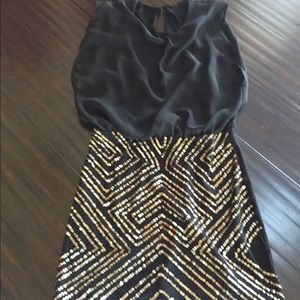 Black Sequin Dress