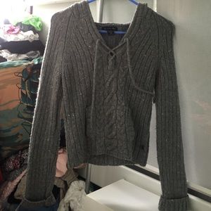 Abercrombie & Fitch knit grey hoodie