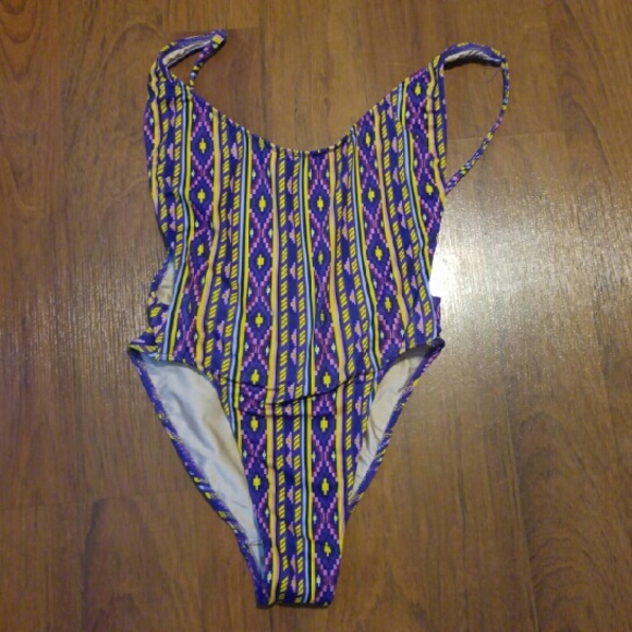 American Apparel High Cut Tricot One Piece Tribal