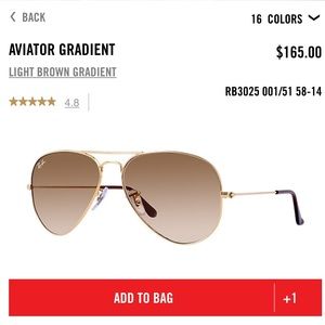 RAY-BAN Aviators - NWOT - Light Brown Gradient 😎✨