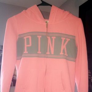 Pink Victoria Secret  zip up hoodie💘