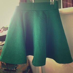 Emerald flared out skater skirt