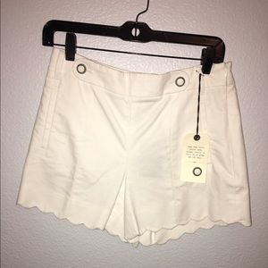 Anthropologie scalloped sailor shorts