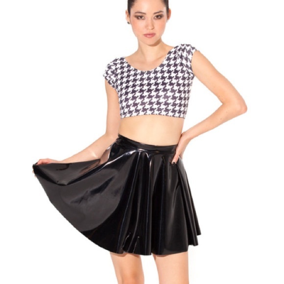 latex skater skirt