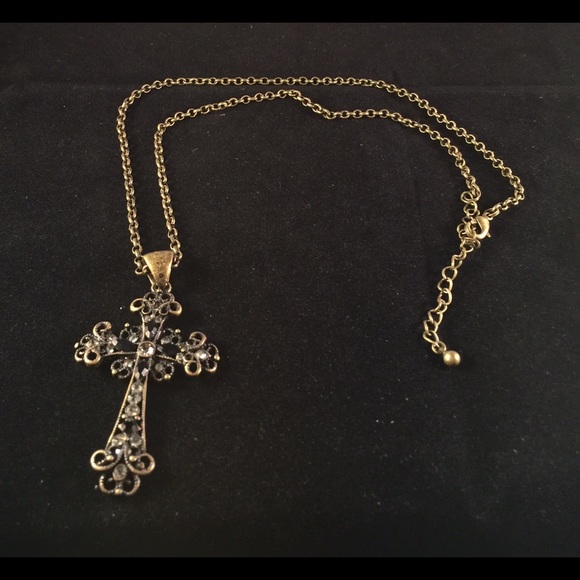 Lia Sophia Fresco Cross Necklace 19-22"