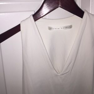 White stretchy Susana Monaco top.