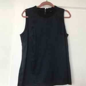 Ann Taylor Navy Silk Tank