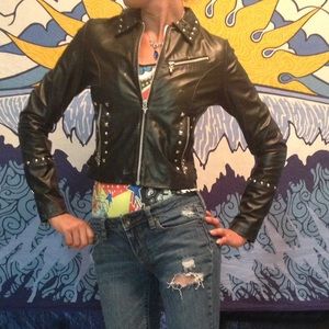 Led Zeppelin Studded Leather Jacket