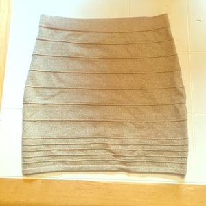 Gold sparkly pencil skirt