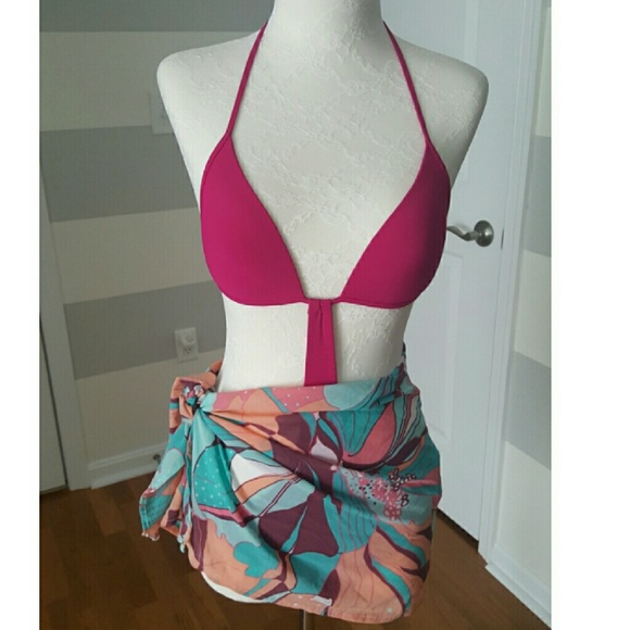 Vix Multi-color Tie Sarong Cover up - Picture 1 of 2