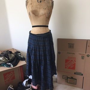 🙃SOLD🙃 Free people wrap midi plaid skirt