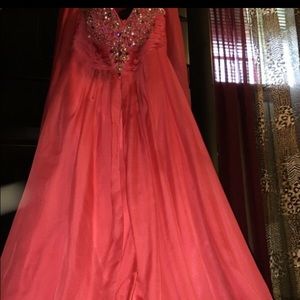 Sweetheart Coral Shell Ball Gown
