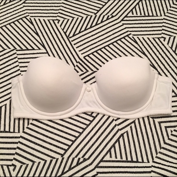 34B White Strapless Bra