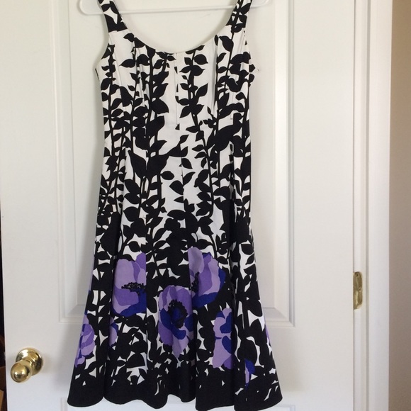 Great floral fit and flare dress.