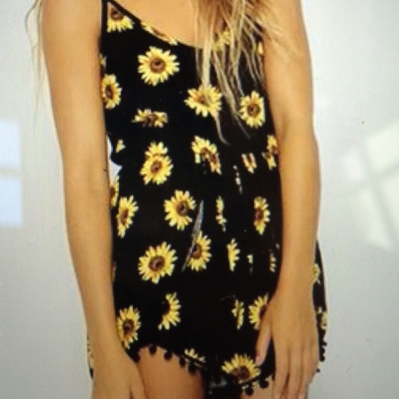 LF Black Daisy Romper