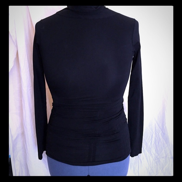OS 2 black, 1 red turtleneck 90% nylon 10% spandex