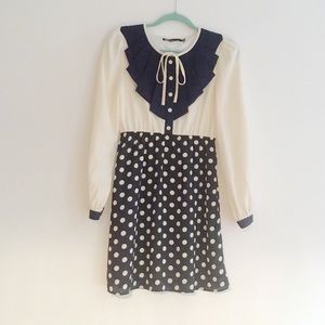 Dear Creature XS dress ruffled Peter Pan collar