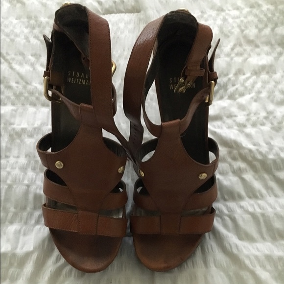 Stuart Weitzman Leather ankle strap heel - Picture 3 of 4