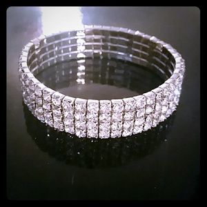 Express stretchy faux diamond bracelet