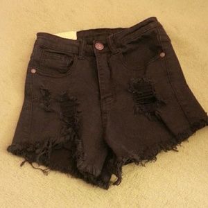 Black high waisted shorts, Sz 26