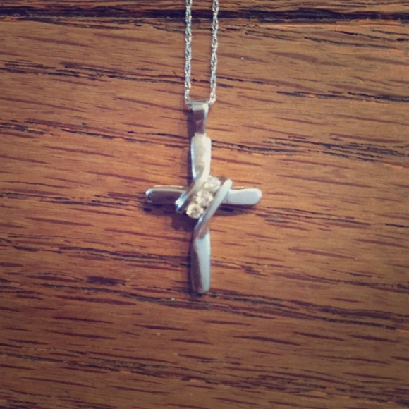 Authentic Kay diamond cross necklace
