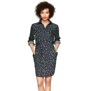 🌺 birds of paradise printed shirt-dress > gap