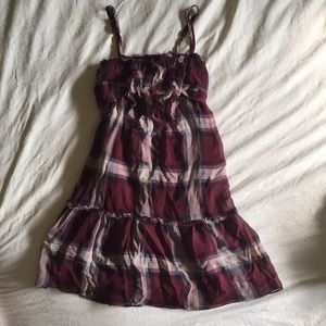 Abercrombie and Fitch silk summer plaid dress