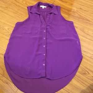 Purple button up
