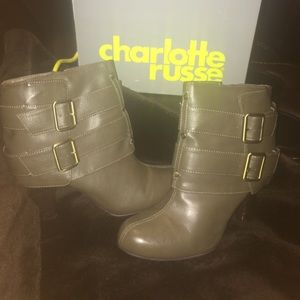 Charlotte Russe Taupe Colored Boot with Heel