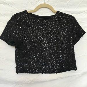 Sequin crop top