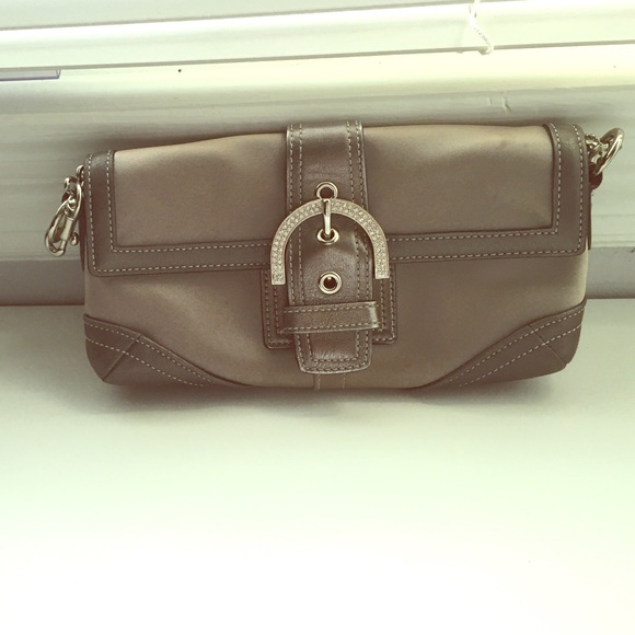Silver coach bag