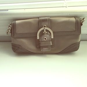 Silver coach bag