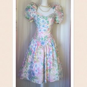 Hand Made 70's Flowered Dress