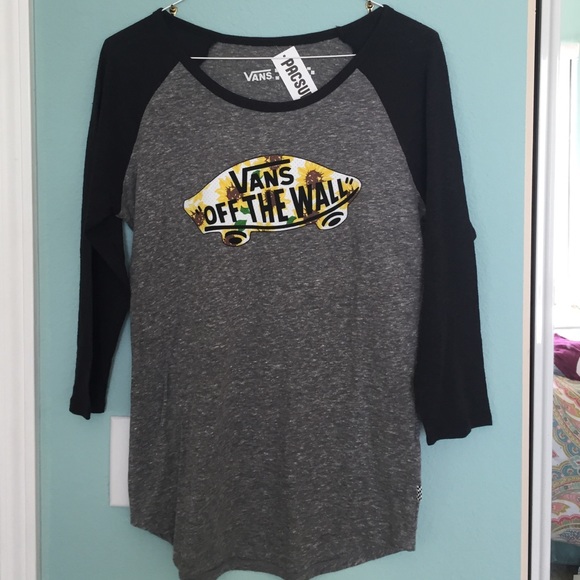 Sunflower Vans baseball Tshirt