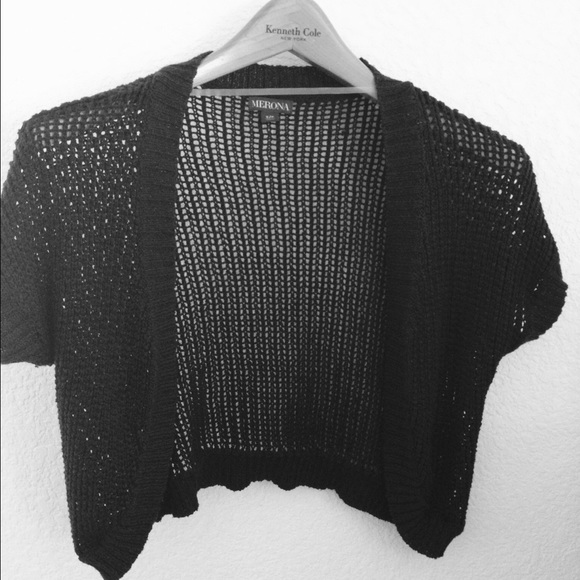 Merona Open Knit Short Sleeve Shrug Cardigan