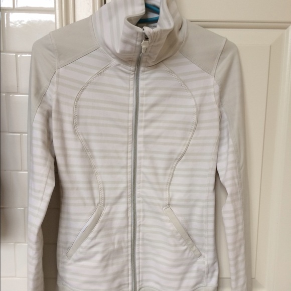 Lululemon striped White and off white zip up