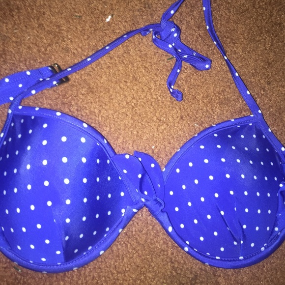 Forever 21 Swim Forever 2 Blue Polkadot Swimsuit Poshmark
