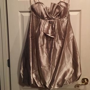 NWOT Bubble Hem Gold BCBG Cocktail Dress