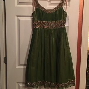NWT Green Adrianna Papell Evening Cocktail Dress