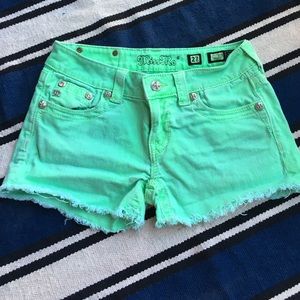 Lime green Jean shorts